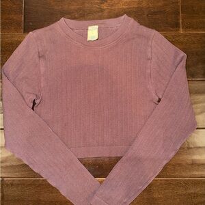 Arizona Jean Company Brown Ribbed Longsleeve Top